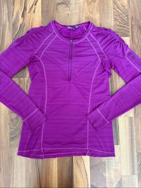 Athleta Vibrant Purple Long Sleeve Top Women's Size S